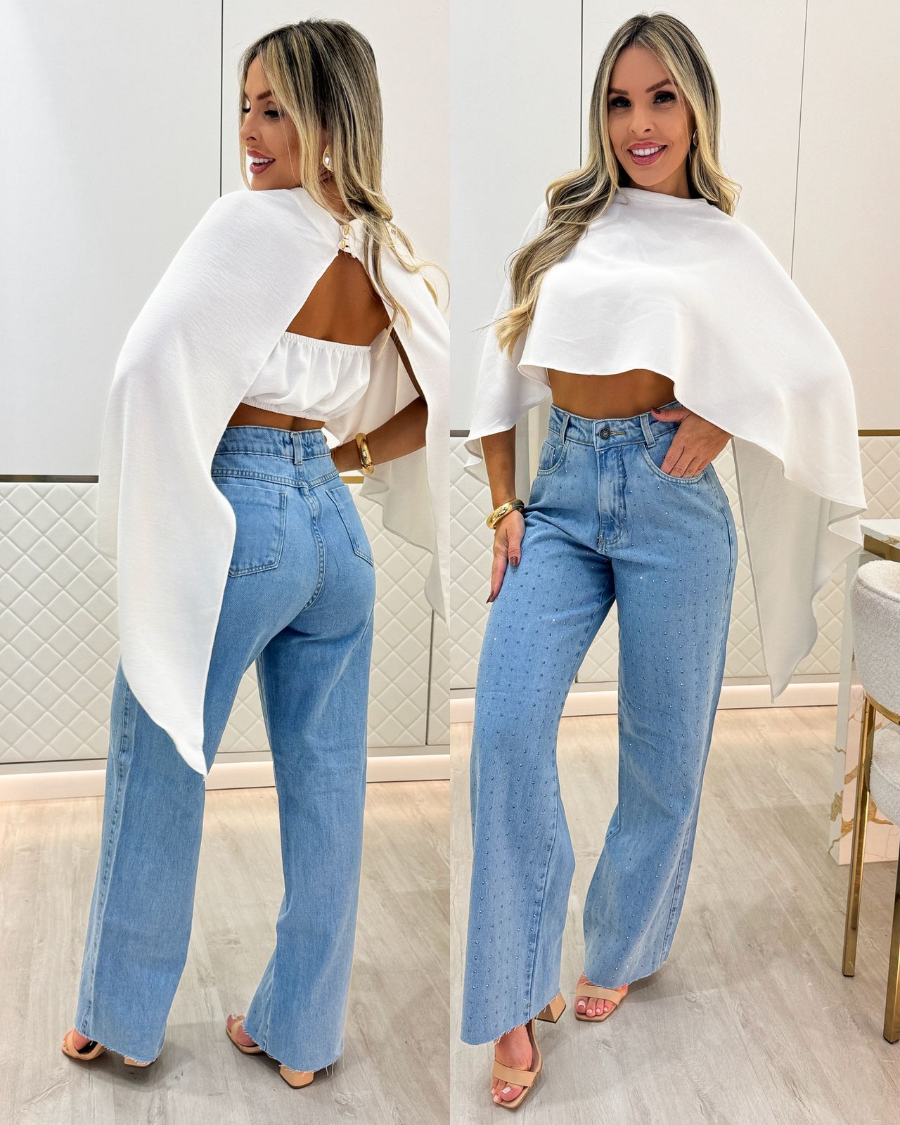 Cropped Beatrice Creme 93652